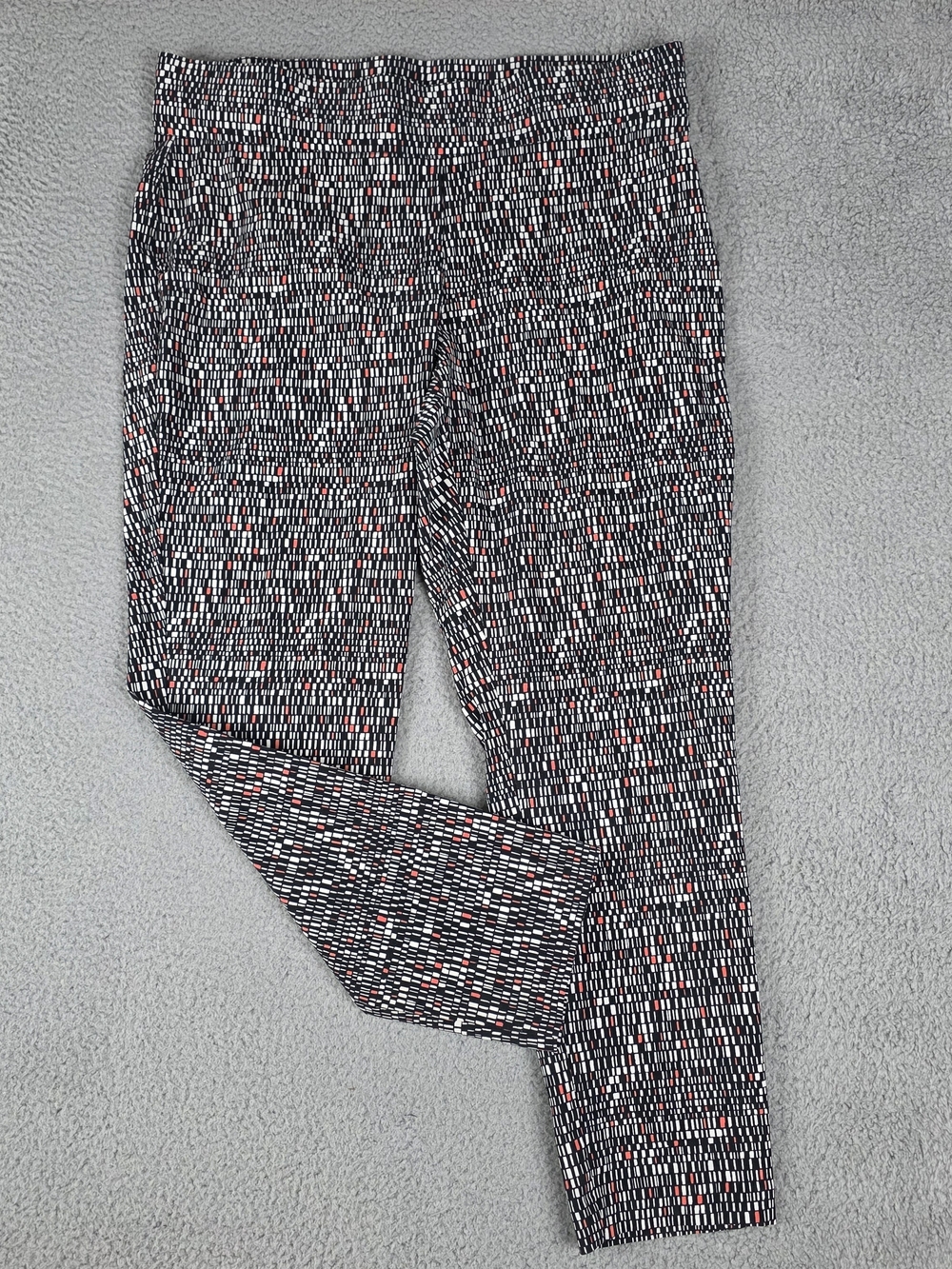 CJ Banks Signature SLIMMING Pants 18W Black White Pink Geometric Stretch